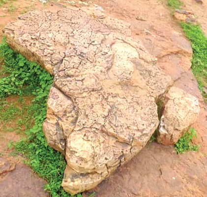  The rock shaped like the Africa map